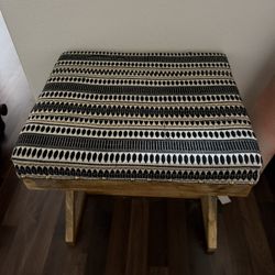 Beautiful Wood Padded Stool