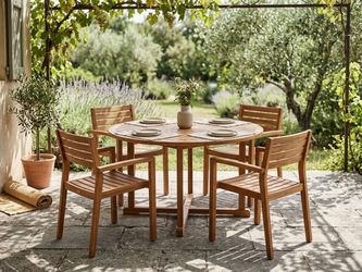New in box 5-Piece Acacia Wood Outdoor Dining Set for 4
