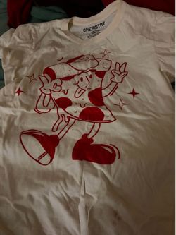 Red and White Pizza Shirt