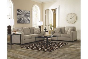 Two piece couch and love seat with pillows!