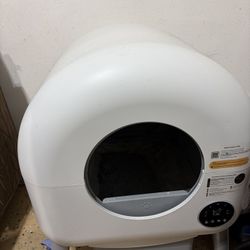 Self Cleaning Litter Box -110L Automatic Cat Litter Box Self Cleaning, All Litter Can Use, with 1 Roll Garbage Bags and Mat, App Control, Big Grey.