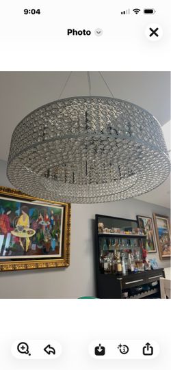 32” rounds crystal chandelier