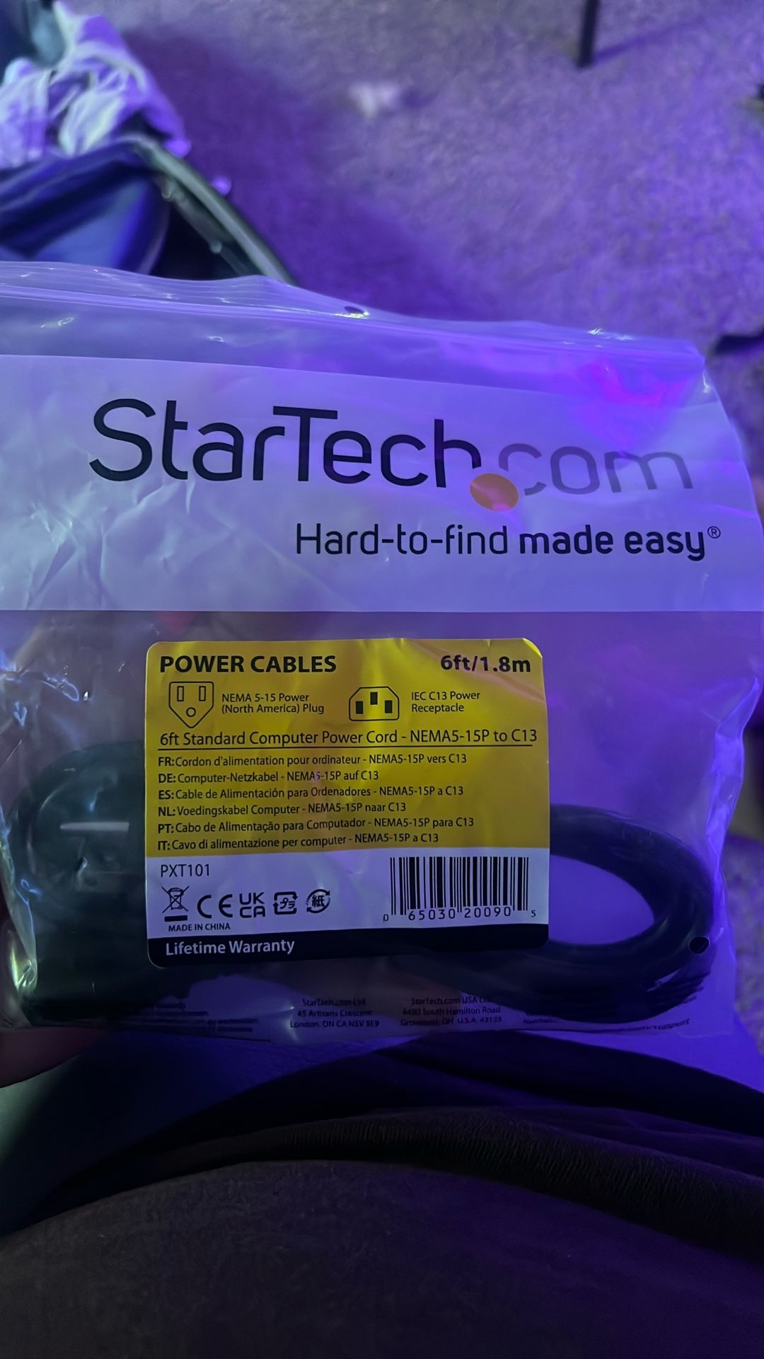 6ft Power Supply Power Cord