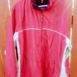 

American Eagle Mens Jacket - Size Large, Red w/white, Good Condition, Sell