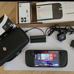 🔥🔥🔥Bundle Valve Steam Deck  OLED 1 TB w/ OEM case, charger, charger bag &  dock