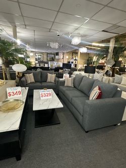 Brand New Gray Sofa and Loveseat