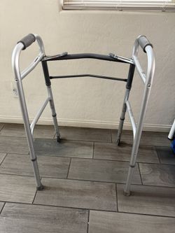 Guardian Walker with Wheels and Adjustable Quad Cane Set - $25