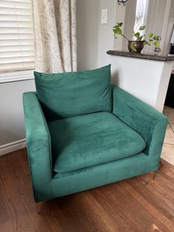 Green Velvet Accent Chair