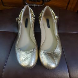 Rachel Zoe Gold Flats
