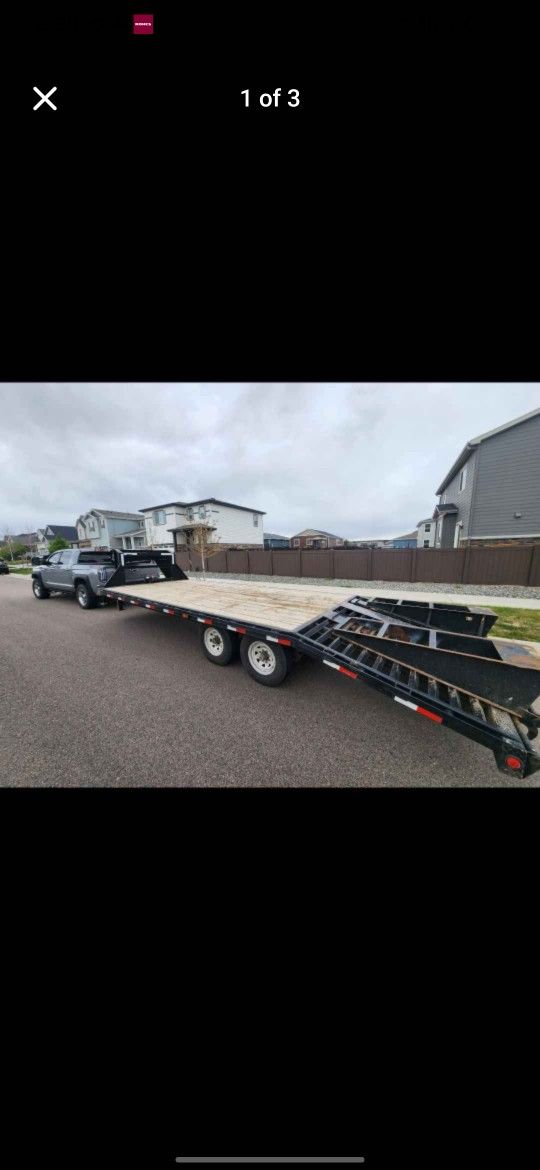 Heavy Equipment Trailer With Winch