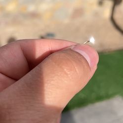 18k VVS Diamond Nose Stud U Shape For Right Nostril