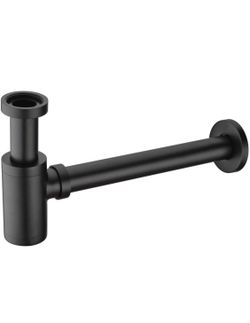 BESTILL Bottle P Trap Drain Kit for Bathroom Basin Sink, Matte Black