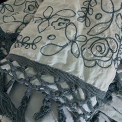 Pottery Barn Teen Lennon & Maisy  Bohemian Duvet Cover Full Queen Blue 