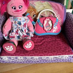 Poppy doll and microphone