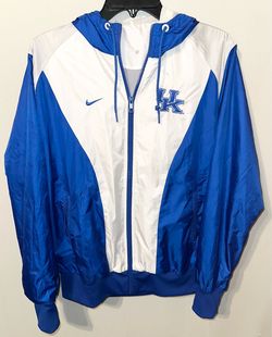 Nike Kentucky University Royal Blue and White Hooded Windbreaker