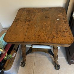 Antique Claw foot Table 