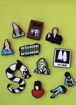 Beetle Juice Croc Charms And Designer Metal Charms 