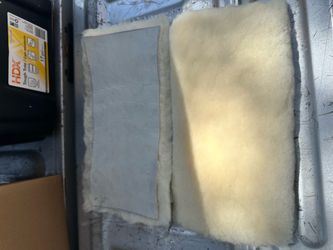 Authentic lambs wool applicator pads, applicator block