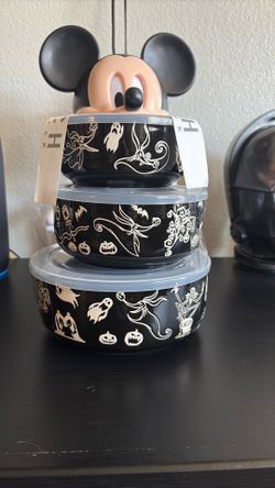 Set of 3 ceramic nightmare before Christmas Tupperware