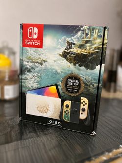 Nintendo Switch OLED Zelda TOTK Edition + Mario Wonder + Box & Accessories