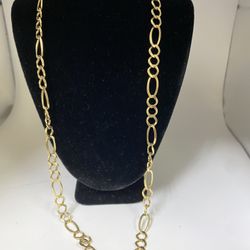 10k Gold Figaro Chain 24”