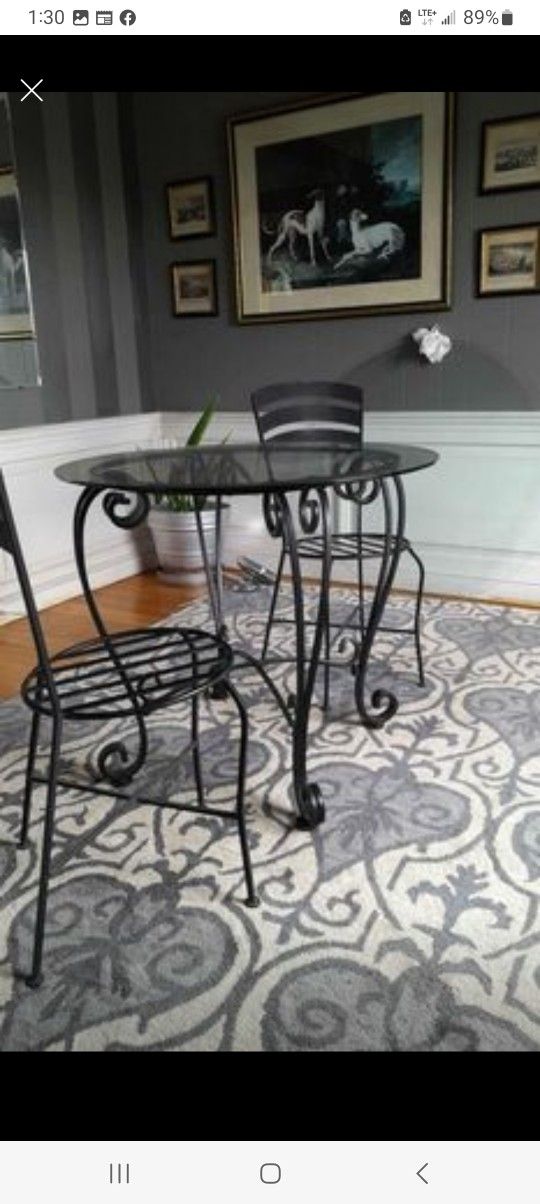 Wrought Iron Dining Table And Chairs