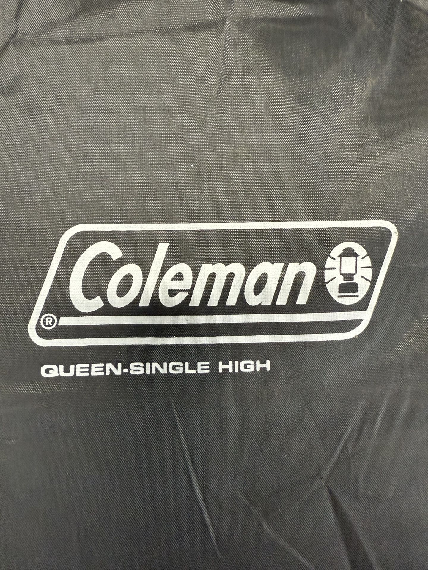 Coleman Queen Single High Air Mattress With Pump