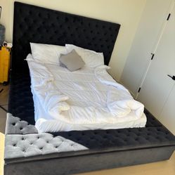 queen Black Bed Frame 