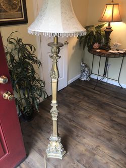 Vintage gold stand up lamp