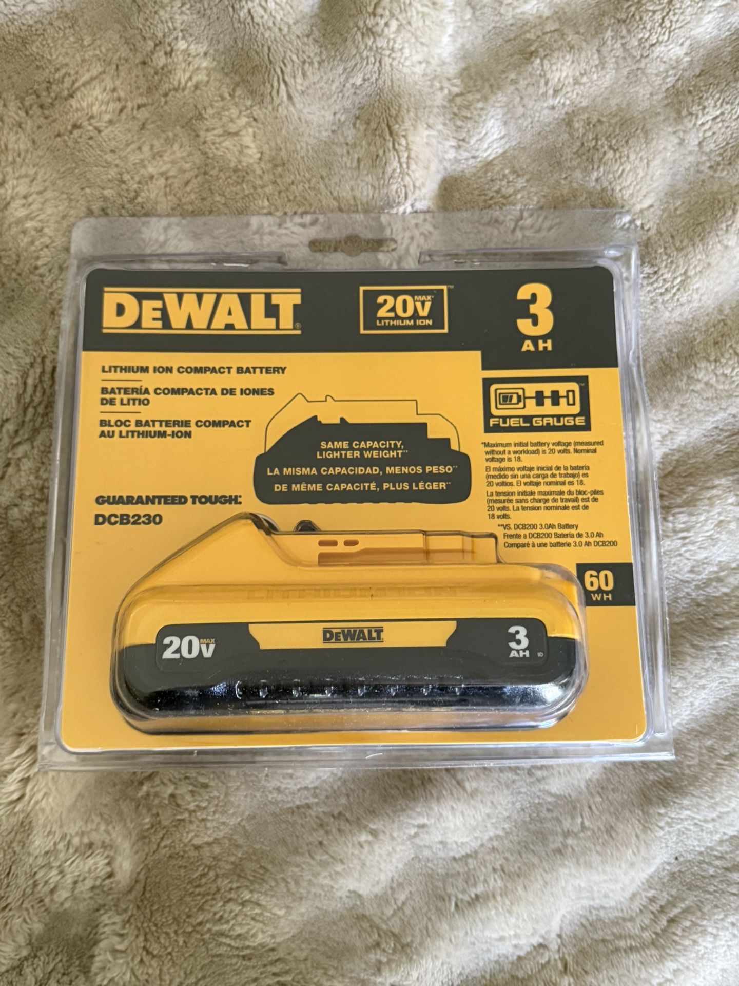 DEWALT 20V MAX Compact Lithium-Ion 3.0Ah Battery Pack