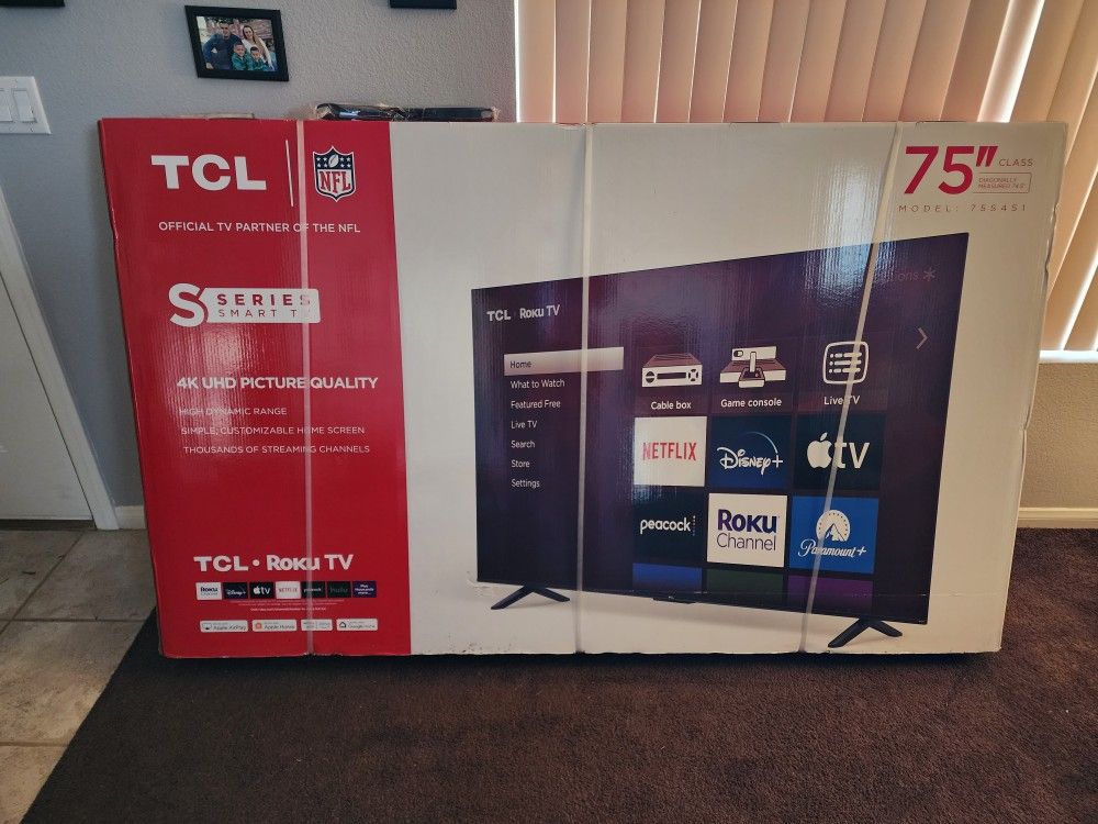 75" TCL ROKU 4K TV