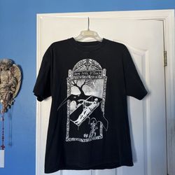 Vintage 90s Obscure Dark Art Opium Here Lyes Y Body T Shirt XL
