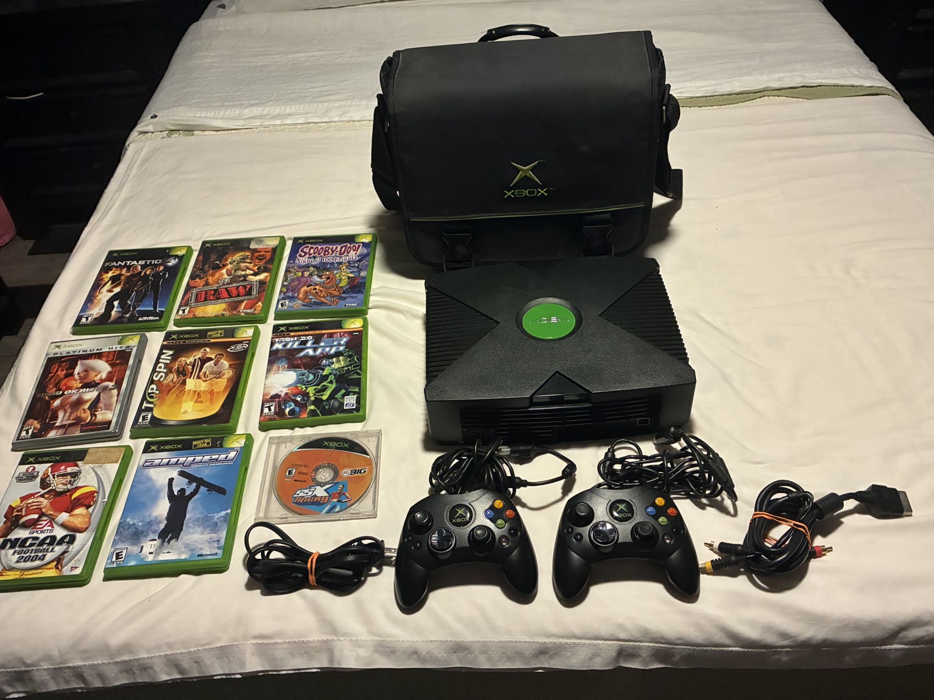 Original Xbox Bundle With Games And Bag