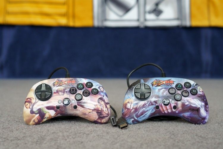 Two Mad Catz PS3 Street Fighter X Tekken wired usb controllers
