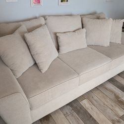 Belinha II Taupe Beige Fabric 3 Piece Sofa, Armchair, Ottamon Set