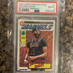 2023 Hoops Premium Stock Anthony Davis Retro Net Marvels PSA 8