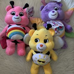 Care Bears Mini Plushie Butterfly Bee Ladybug 
