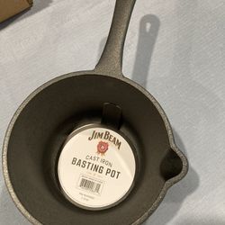New Jim Beam 1.15 Quart Cast Iron Basting Pot
