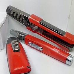 X 3 Large Scorch And Tesla Jet Flame Refillable Torch Lighters 
