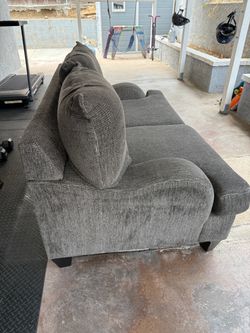 Living Spaces  Grey Couch