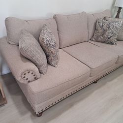 Fairly New Beige Sofa & Loveseat Set