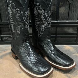 Western Boots Python Square Toe