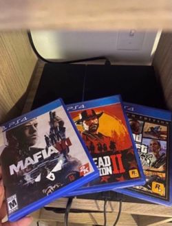 PS4 with 1 controller and games