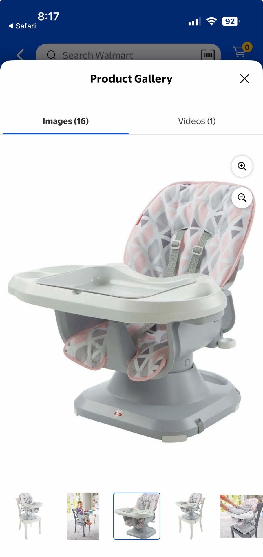 Fisher-Price space saver chair, baby