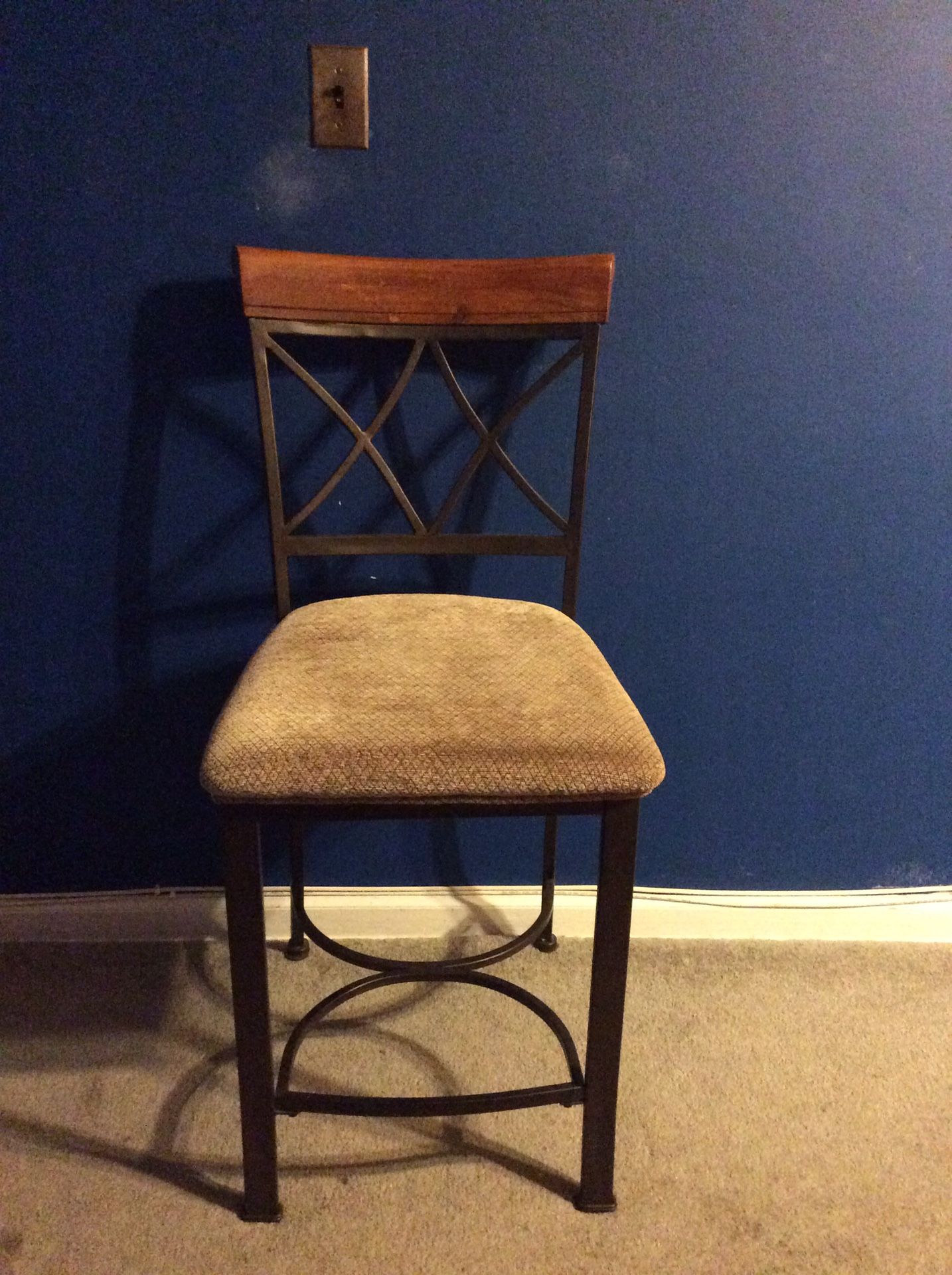 Metal Stool With Back