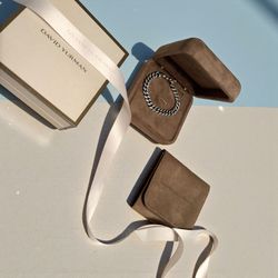 David Yurman 8mm Pave Diamond Curb Chain Bracelet