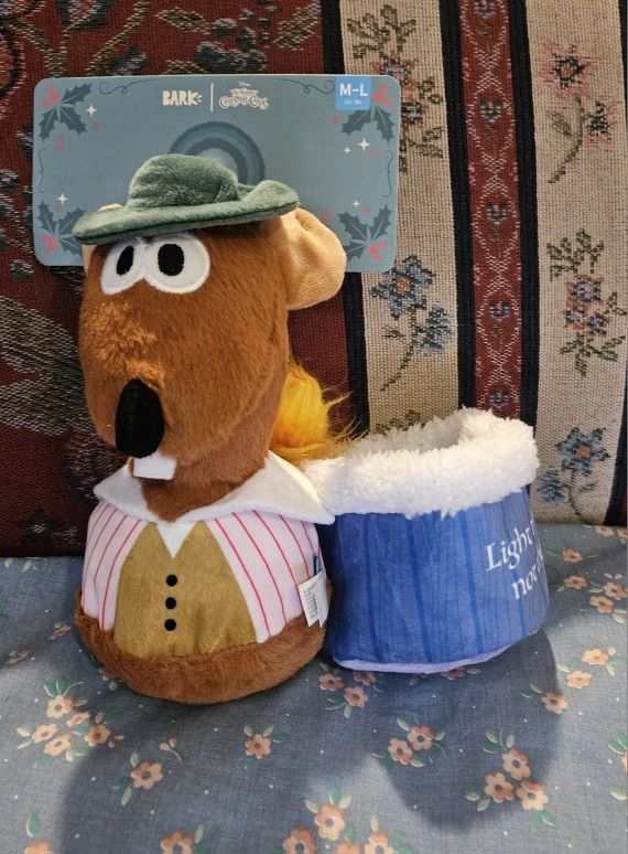 NEW BARK BOX "LAMPLIGHTER RIZZO THE RAT"  2 PC DOG TOY 