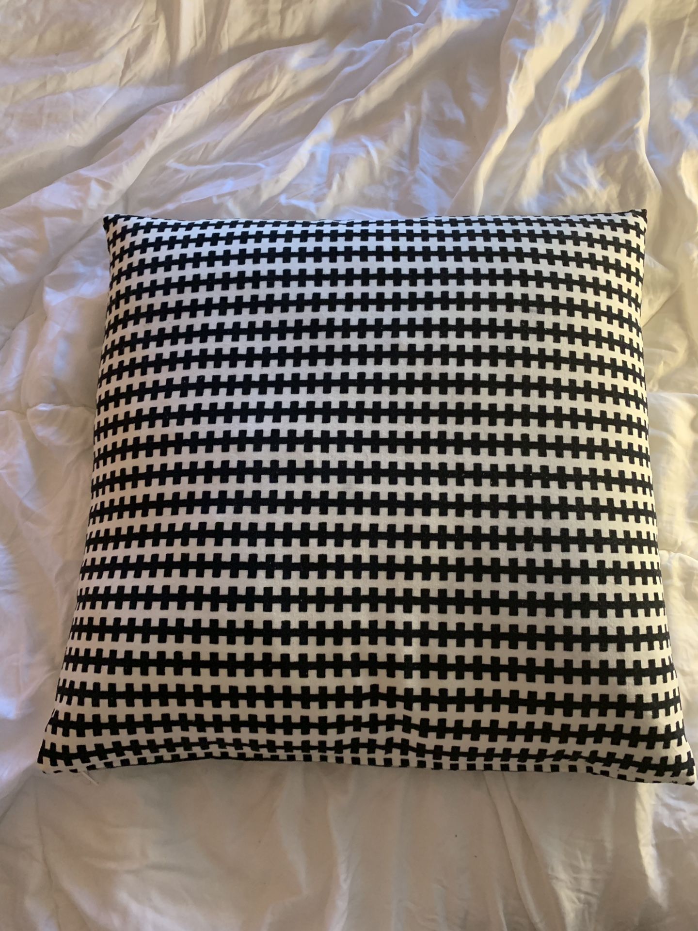 B/W fun pillow $5