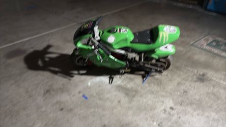It’s a good bike and comes with a with some gas in a bottle