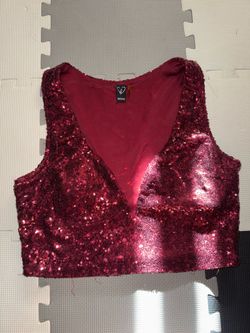 Red sparkly top